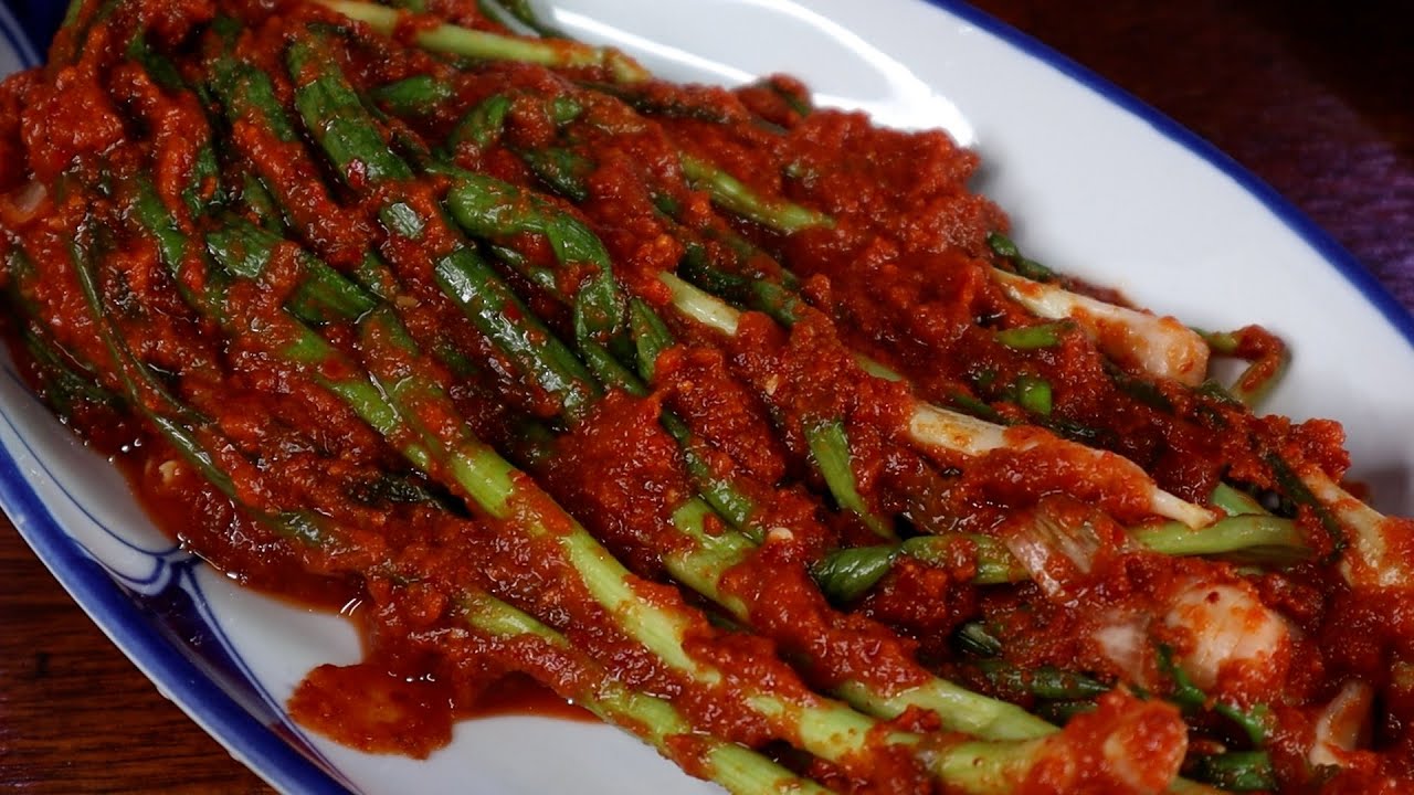 찹쌀풀 쑤지마세요! 대박집 파김치 이렇게 만들어 정말 맛있어요~