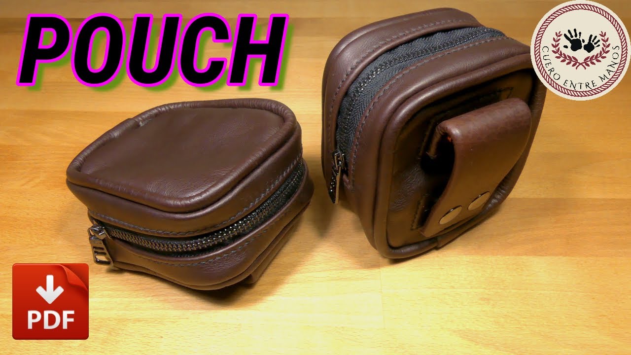 📌POUCH de cuero,FDF descargable,como hacer un pouch para el cinturón