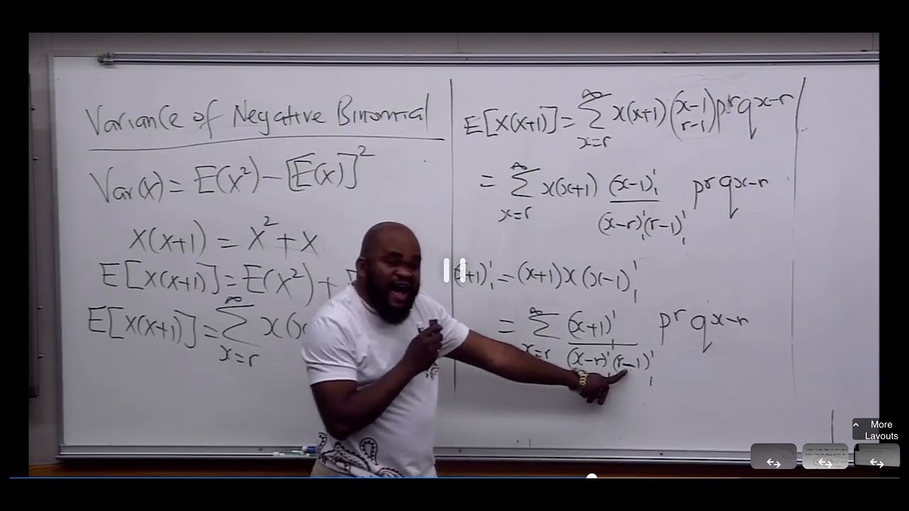Variance of Negative Binomial Distribution