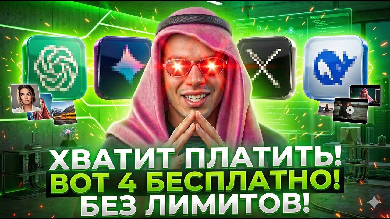 ТОП 4 БЕСПЛАТНЫХ НЕЙРОСЕТЕЙ для Генерации Картинок и Видео I БЕЗ ЛИМИТОВ