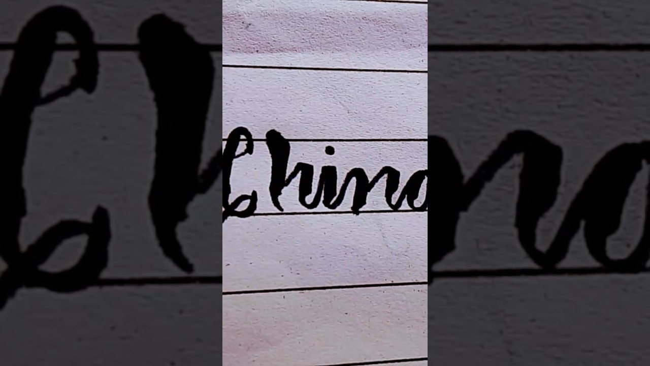 Writing CHINA in Satisfying Calligraphy🖋️ 