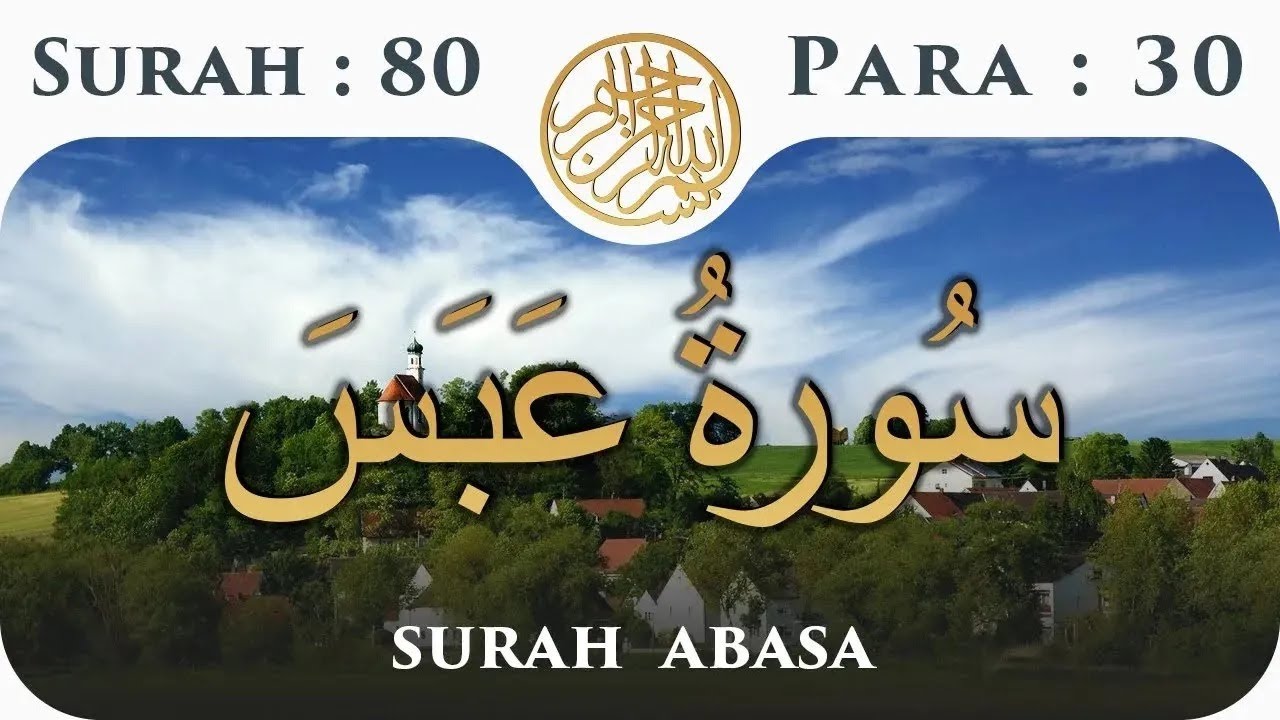 80 Surah Al Abasa   | Para 30 | Visual Quran with Urdu Translation