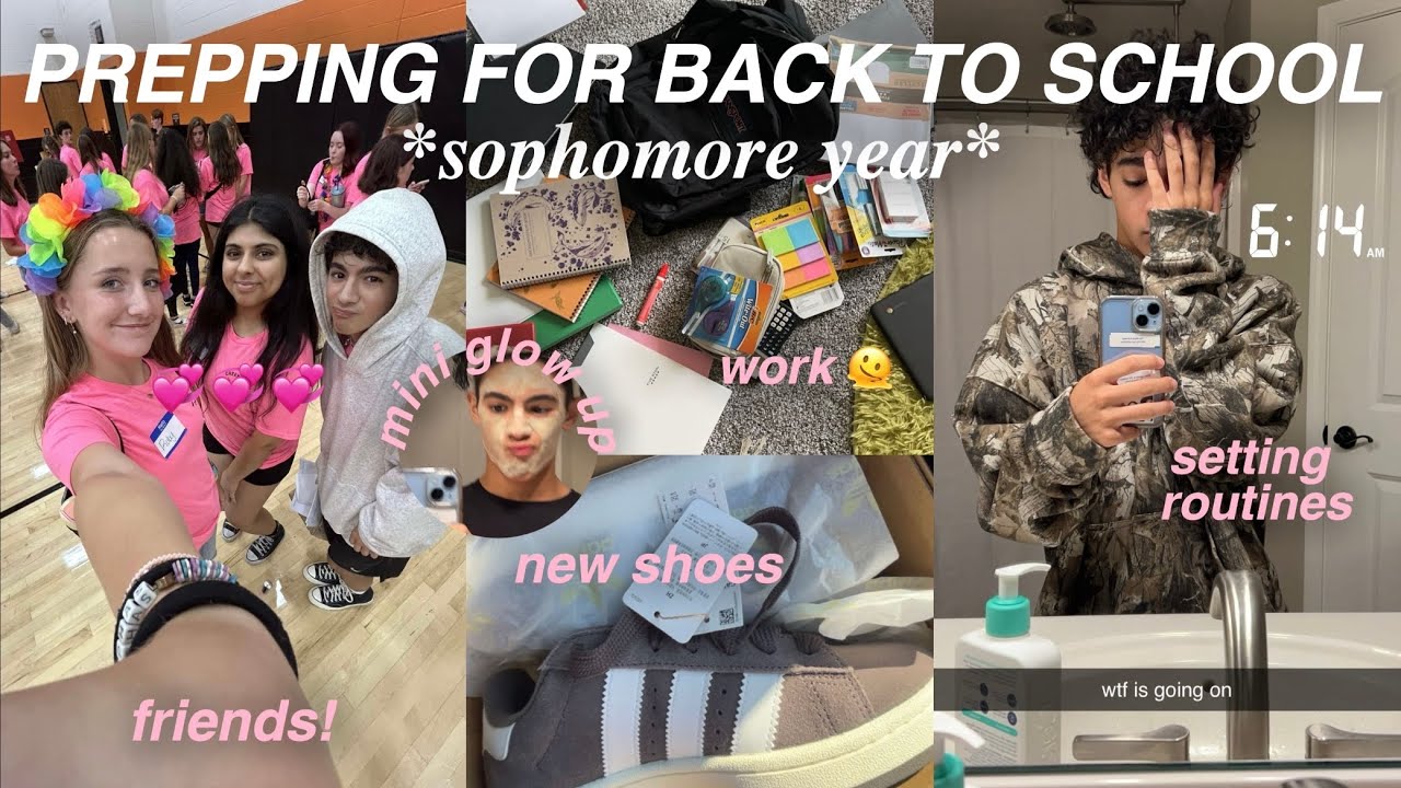 PREPPING FOR BACK TO SCHOOL *sophomore year* | friends, cleaning, glowup, routines, + clothes