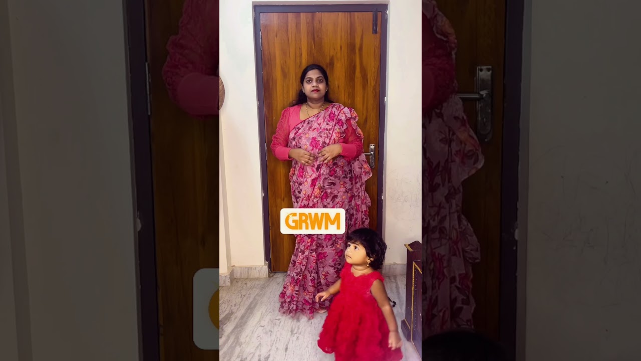 GRWM saree edits #trending #viralvideo #sareestyling #saree #look #shorts #styling #minivlog #telugu