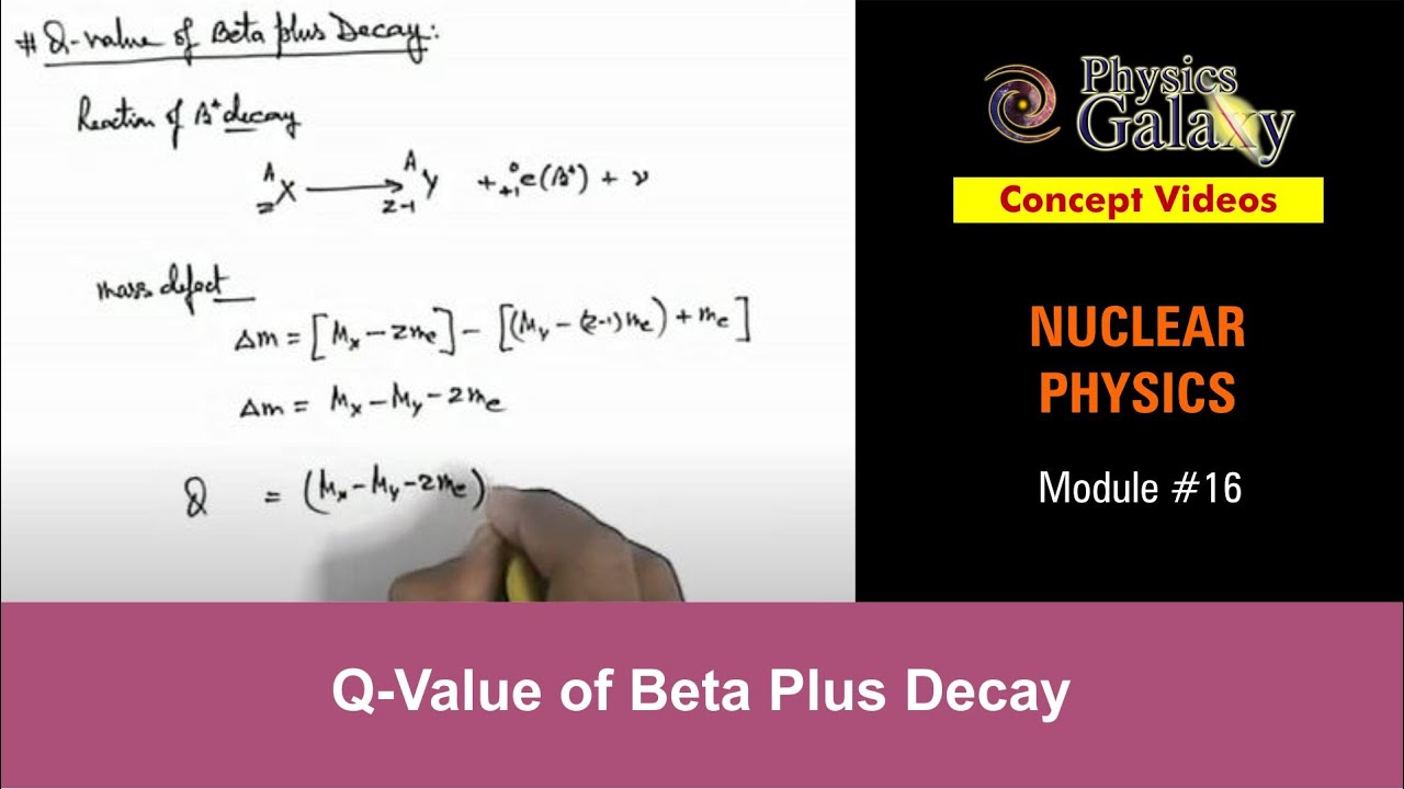 Class 12 Physics | Nuclear Reactions | #16 Q-Value of Beta Plus Decay | For JEE & NEET