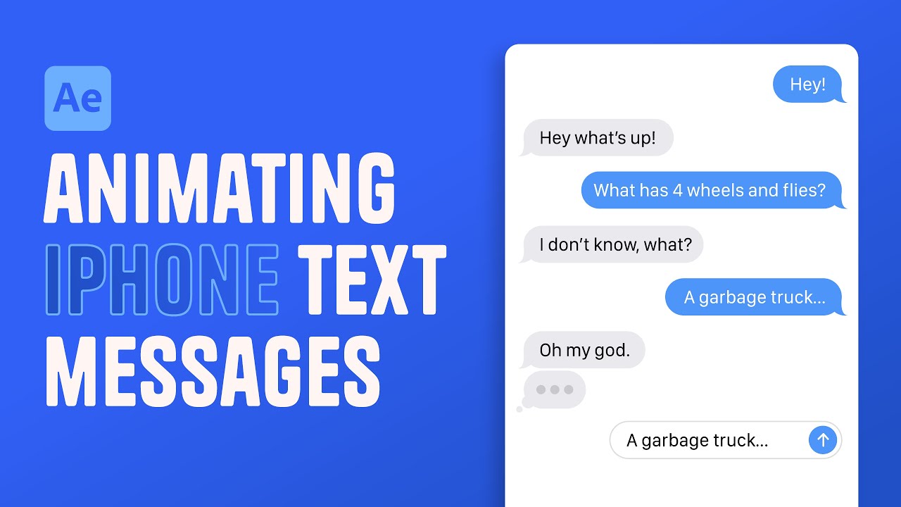 After Effects Tutorial - Animating iPhone text messages