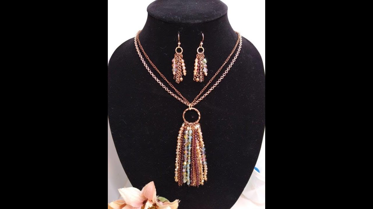 Tassel Necklace and Earrings Using Bargain Bead Box September 2020 Products!
