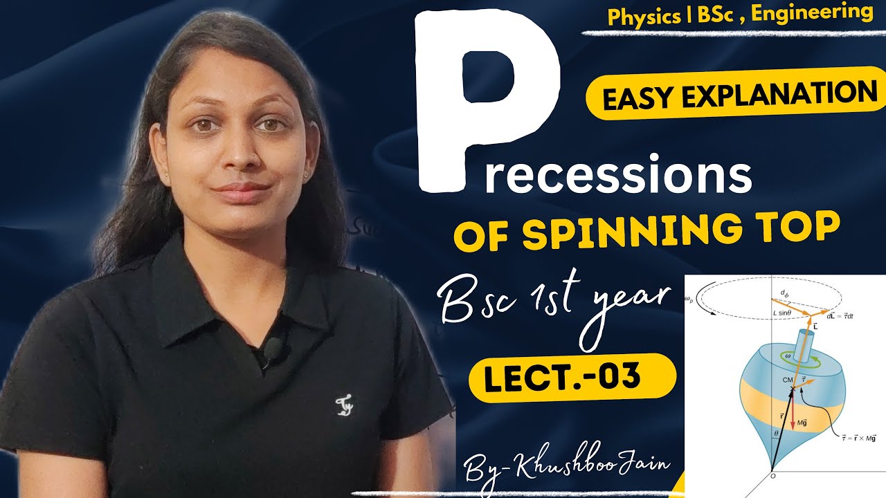Precession of Spinning Top 🔥| Lecture -03 | Unit -2 | Rigid Body #physics #bsc