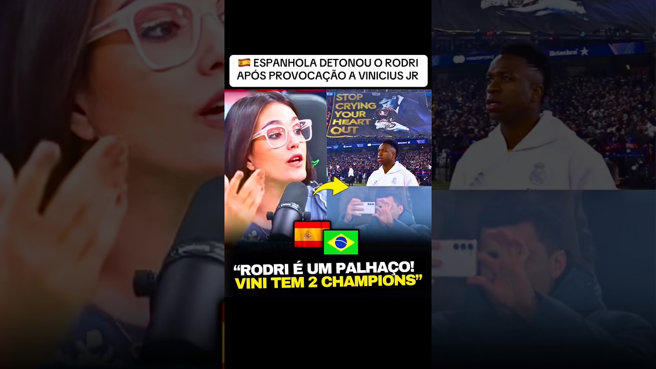 😱ESPANHOLA DETONOU O RODRI E CITY APÓS PROVOCAÇÃO CONTRA VINICIUS JR #shorts