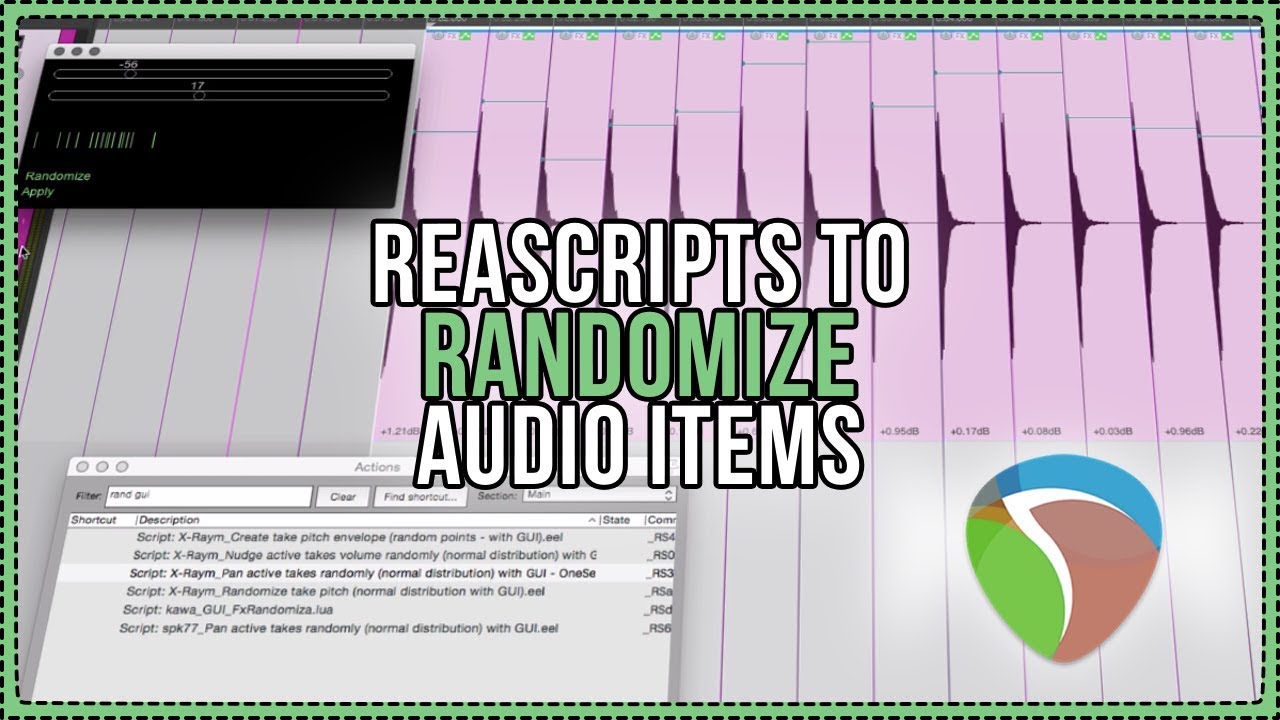 Useful ReaScripts to randomize and create variety in one-shot samples