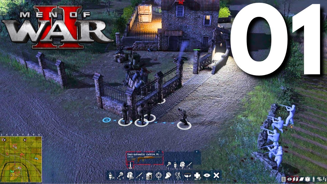 Men of War 2 Gameplay - Operation Overlord Part 1 - Before The Storm Mission (No Commentary)