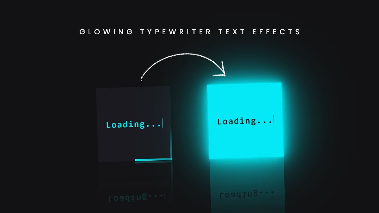 Creative CSS Text Typing Loading Animation Effects | Animated Neon Light Border Hover Effects