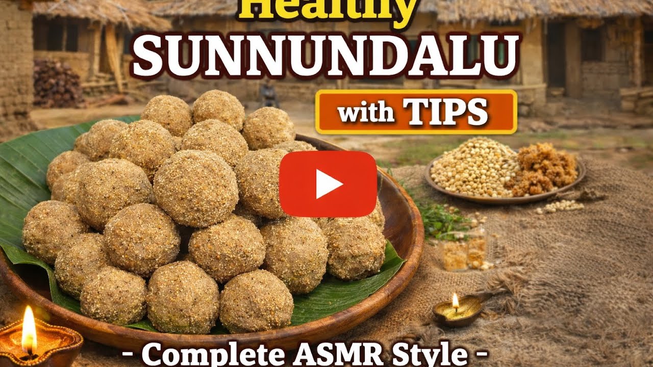 Healthy Sunnundalu with TIPS | Complete ASMR Style | Village Food Secrets