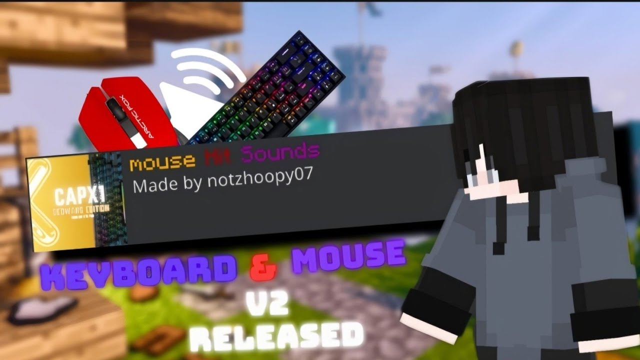 Keyboard and Mouse sound for MCPE 1.20+ || V2 of KBM Sounds || siubscribeee........