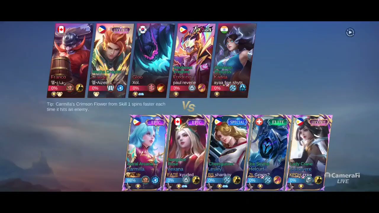 🏅Mobile Legends : Carmilla (roam) gameplay #MVP