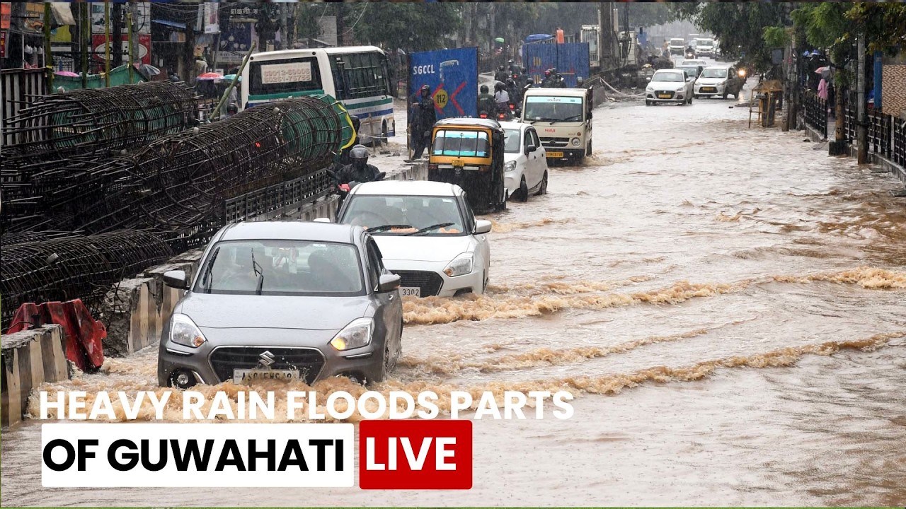 WATCH Indian Assam Flood live | Heavy Rain Triggers Waterlogging Across Guwahati | LIVE