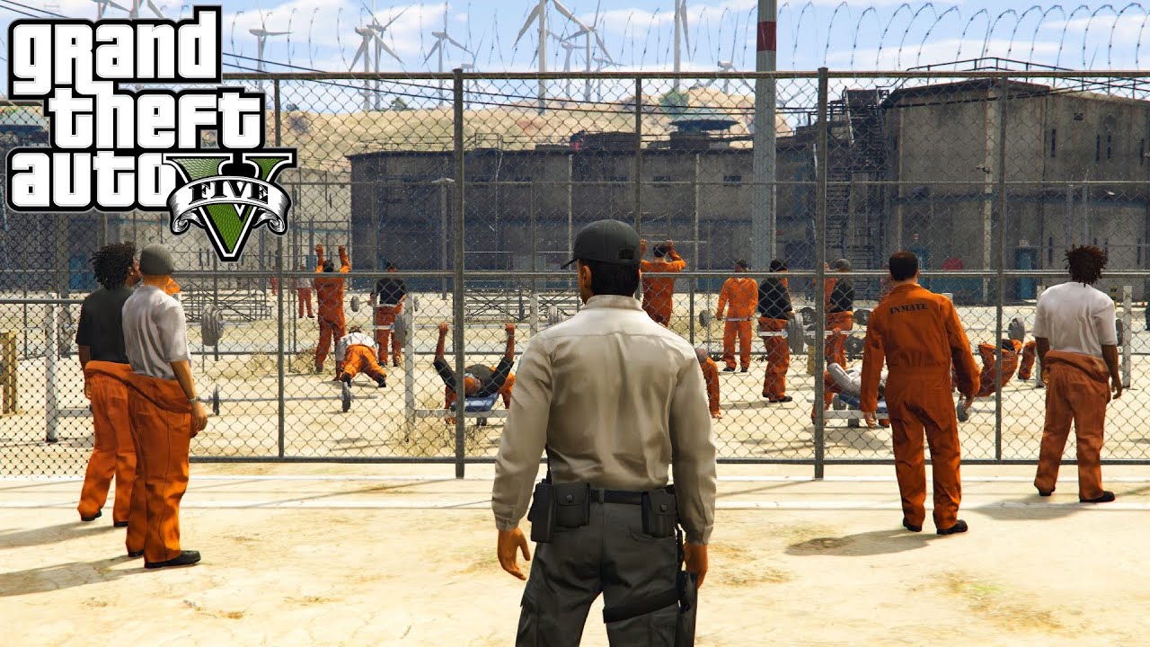 GTA 5 PLAYING AS A PRISON GUARD!!! (GTA 5 REAL LIFE PRISON PC MOD)