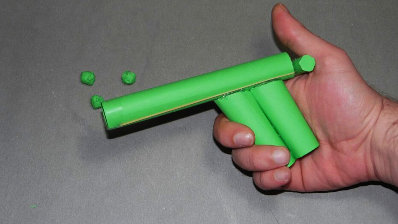 | DIY | How to make a paper gun that shoots paper balls- EASY TUTORİAL