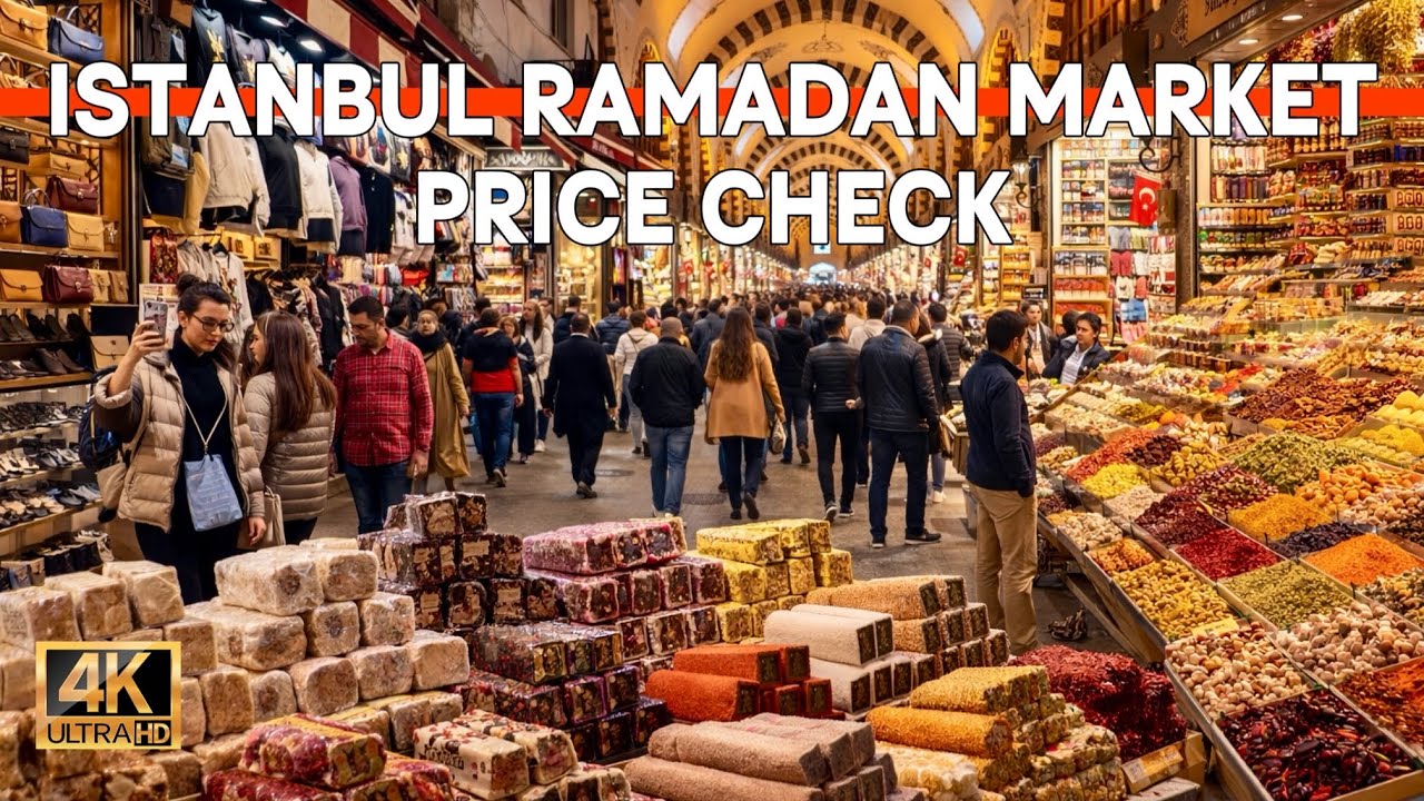 Ramadan Market Istanbul | Eminönü Spice Bazaar 4K Walking Tour – Latest Prices & Fresh Products