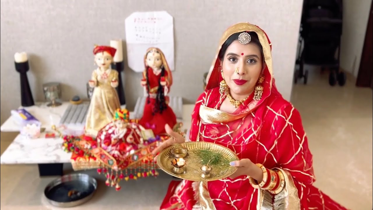 Gangaur Vlog | beautiful red Poshak | Charu Asopa Sen |