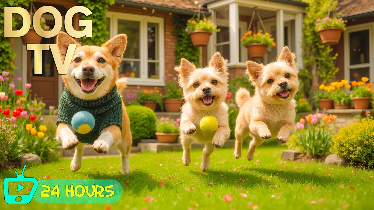 24 Hours of Dog TV for Dogs to Watch 🐶🎵 Relaxing Healing Sounds 💖 Deep Sleep & Calm