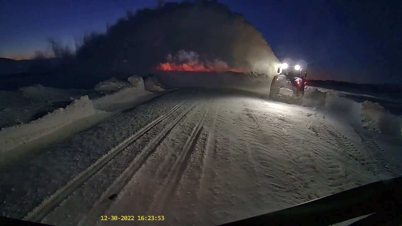 Mýrdalssandur .30.des.2022 -Iceland. Winterdriving to Vík over Mýrdalssandur . 30.des.2022