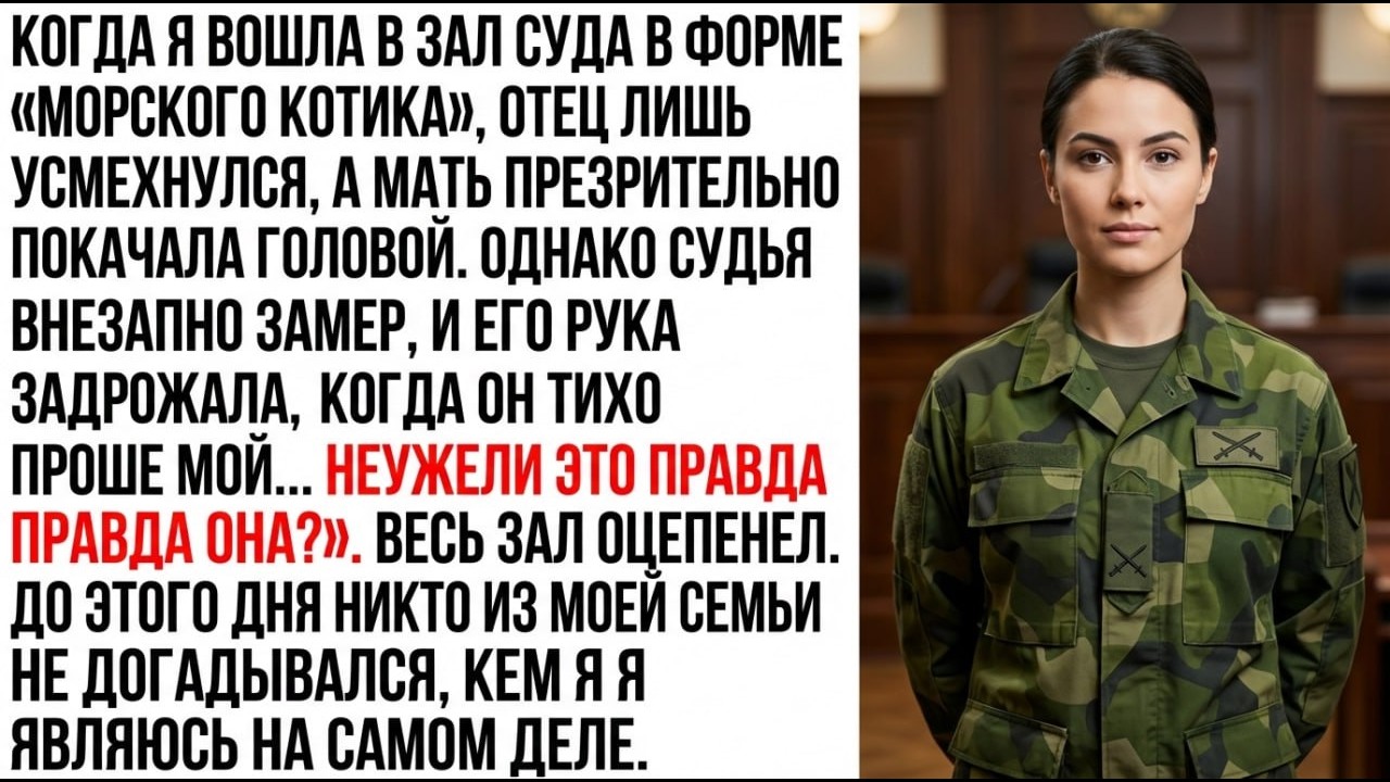 Я вошла в зал суда в форме «морского котика»: отец усмехнулся, мать покачала головой, но судья…