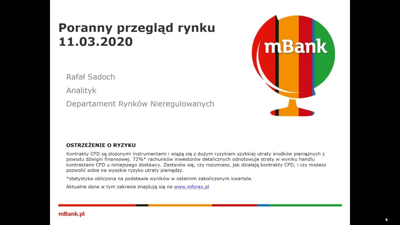 Poranny przegląd rynku 11.03.2020