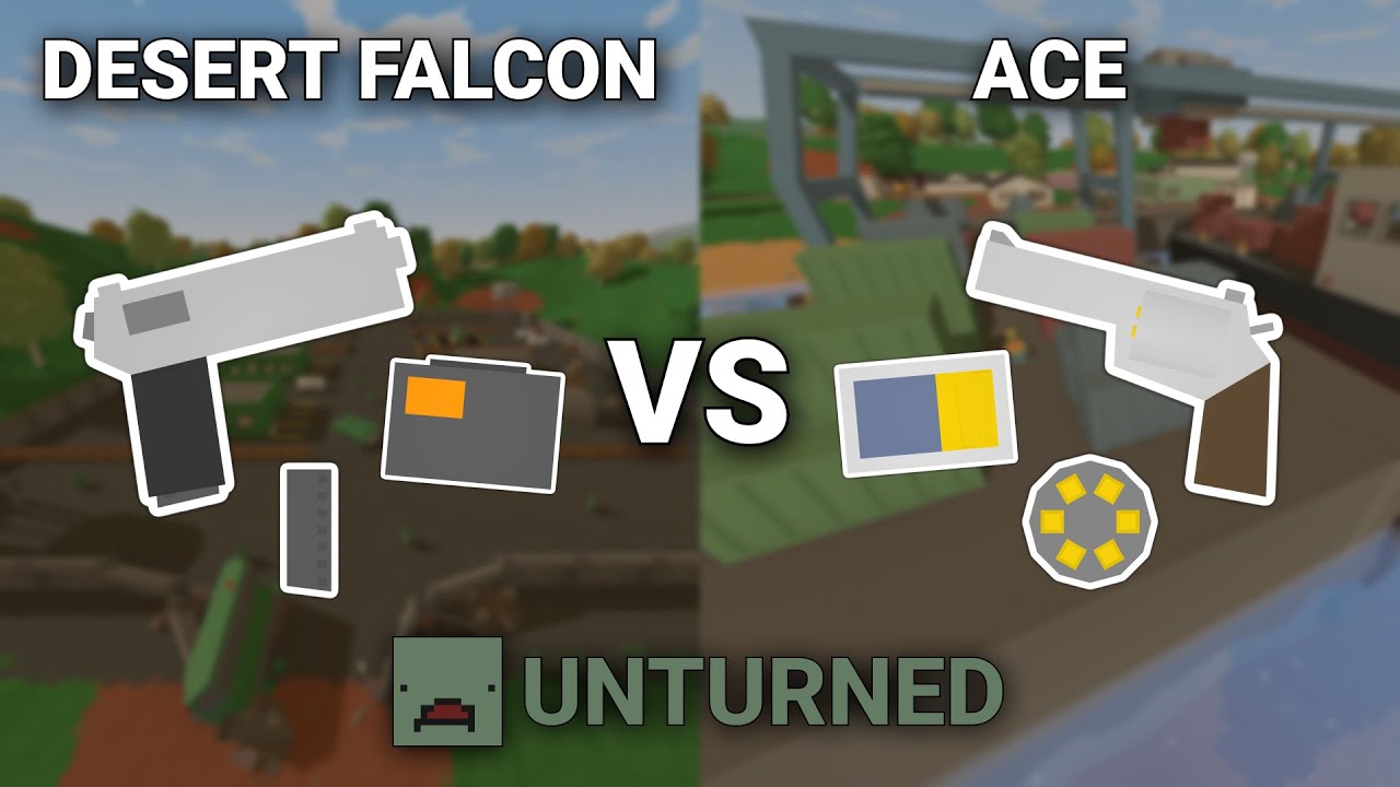 Desert Falcon VS Ace - Which pistol is better? (Unturned)