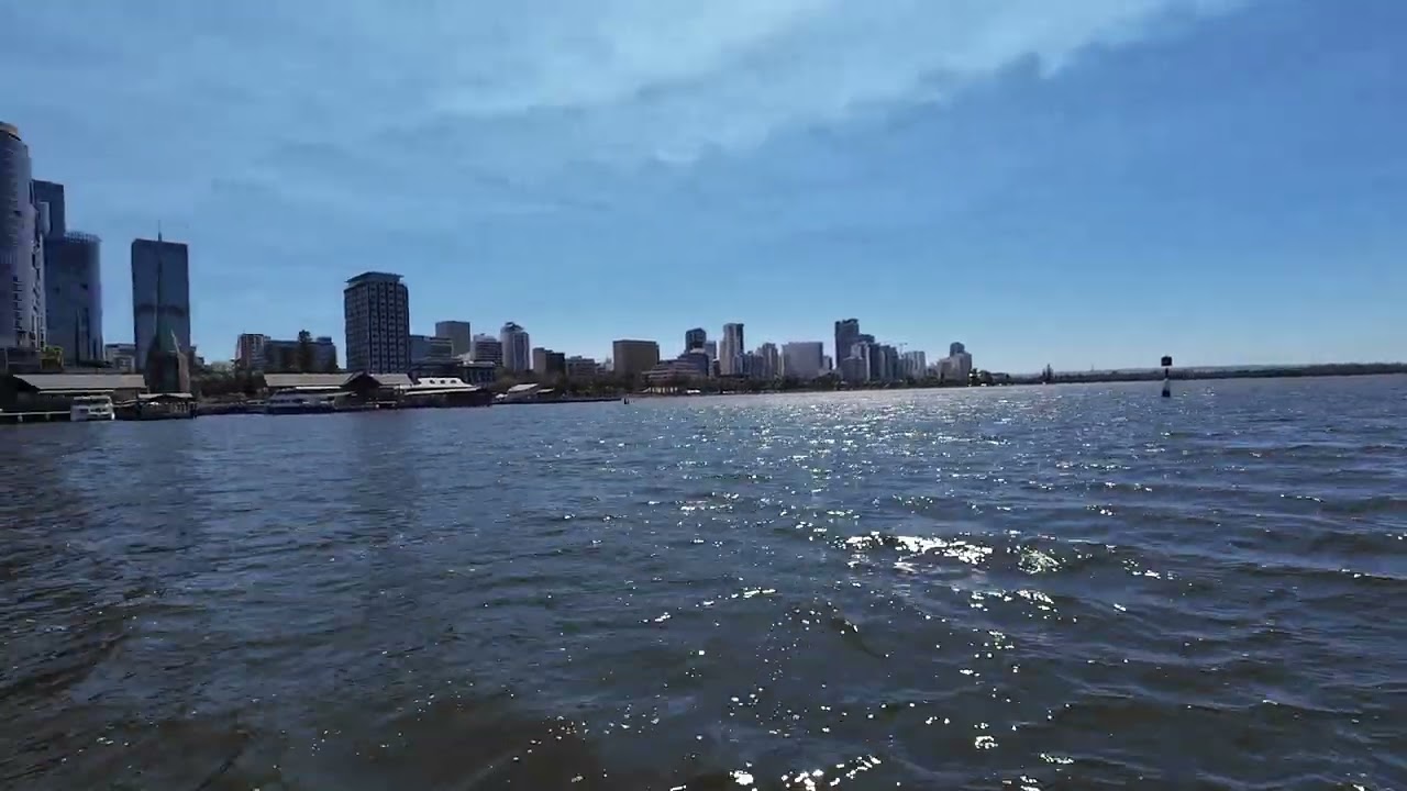 Perth, Western Australia - Swan Rover Ferry in 4k - Elizabeth Quay to South Perth onboard