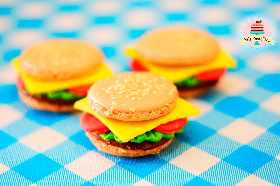 MACARONS DE HAMBURGUESA | MIS PASTELITOS