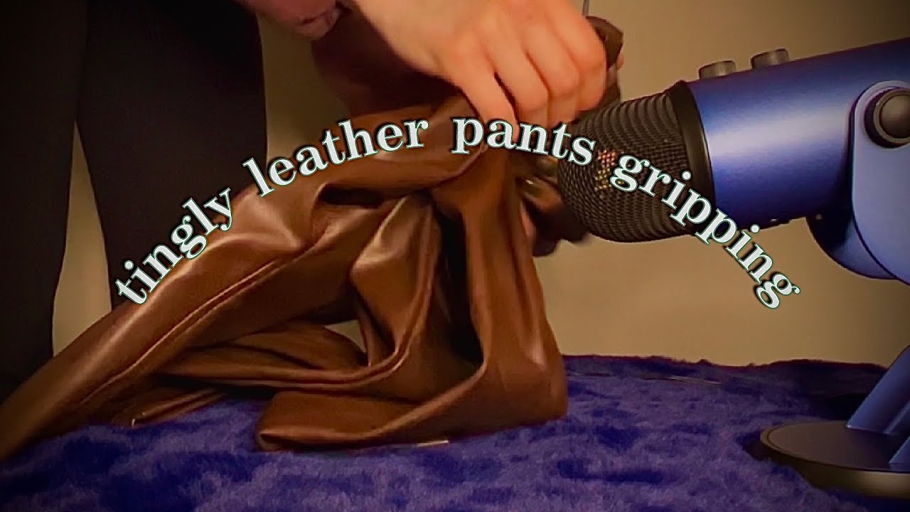 ASMR ~ gripping all kinds of leather | intense sticky sounds