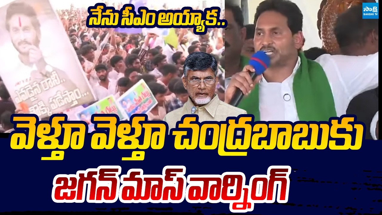 నేను సీఎం అయ్యాక.. నీ గతి ఏంటి? | YS Jagan Mass Warning To Chandrababu Before Ending Speech | Sakshi