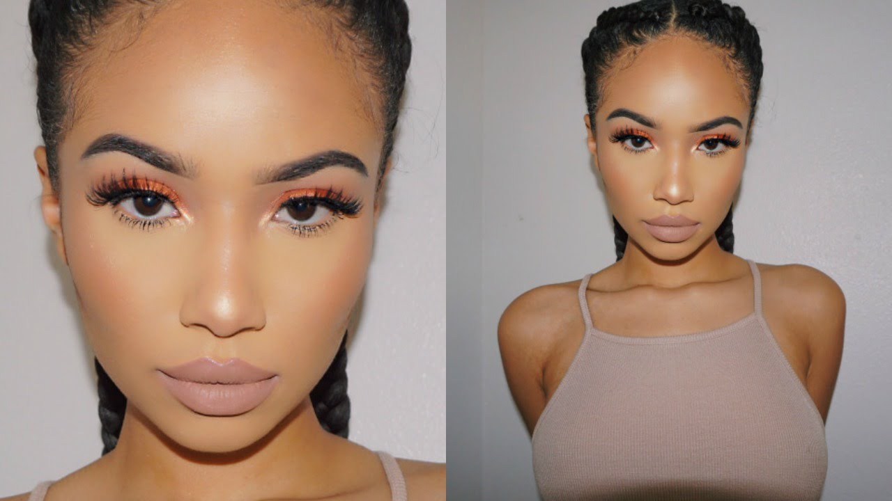 Spring Inspired| Bold Orange Eye + Neutral Nude Lip
