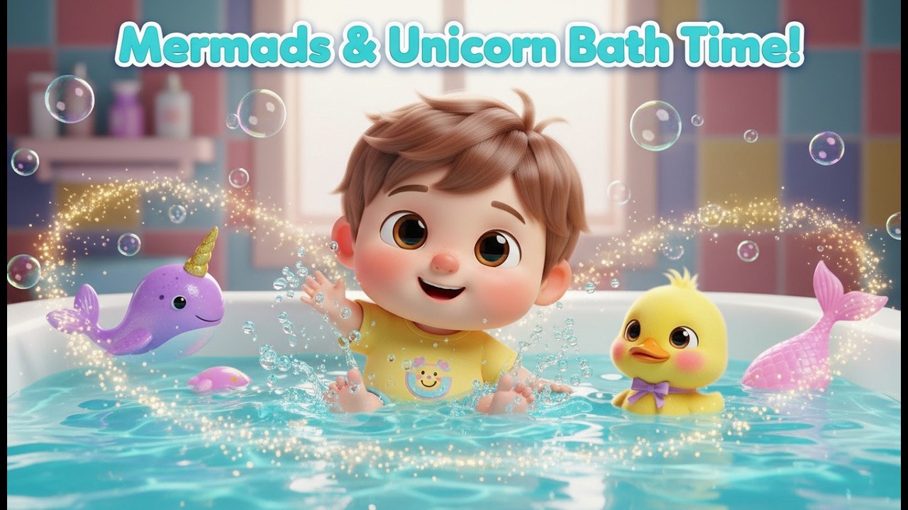 Mermaids and Unicorn Bath Time – Nursery Rhyme, Imaginative Play, and Fun Water Adventure