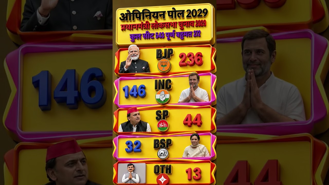 Lok Sabha 2029 Opinion Poll Out: C-Voter Survey Says Modi 3.0 vs India Alliance in 543 Seats