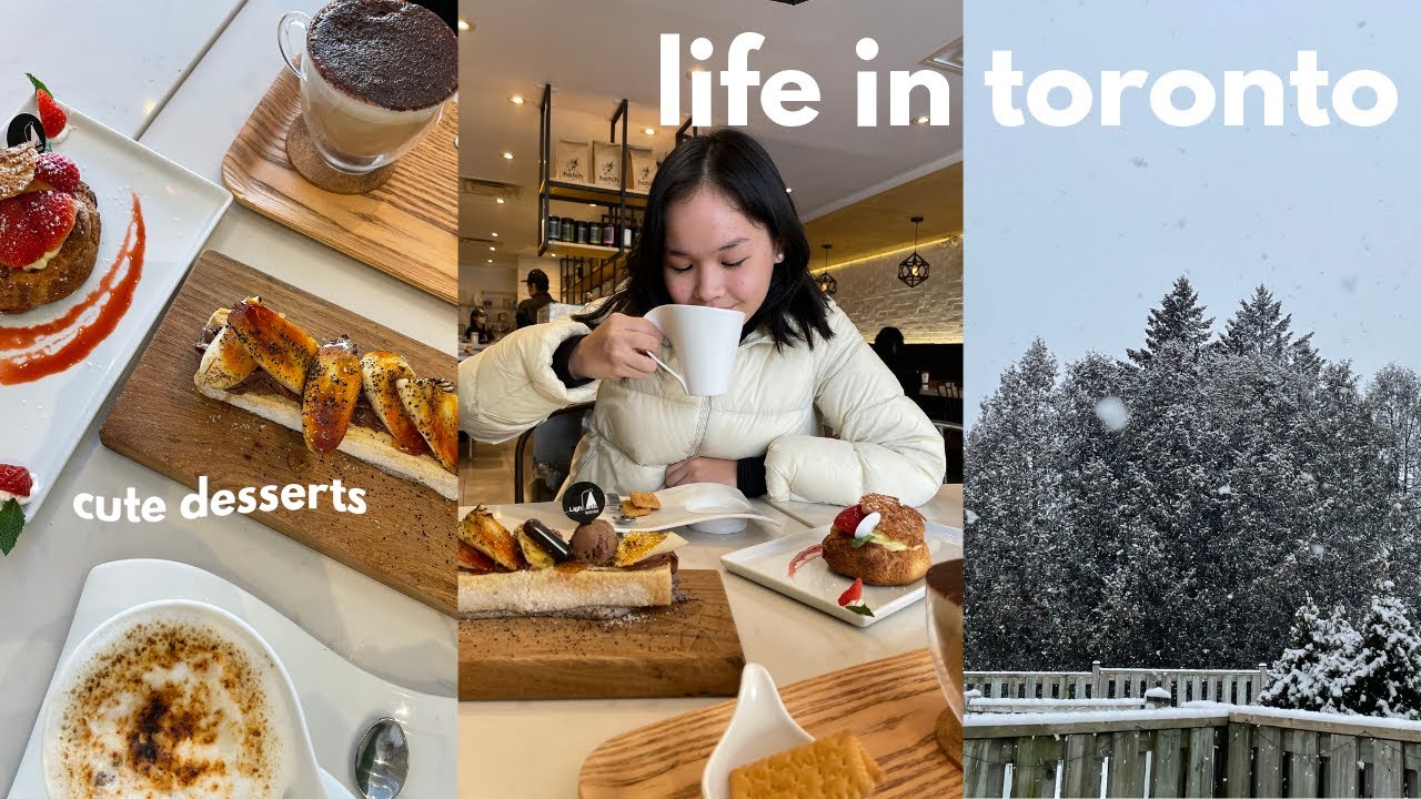 toronto vlog ー cute cafe, winter szn, part time barista (working student)