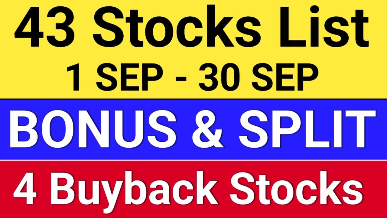 43 Bonus and Split.  upcoming buyback. bonus and split share news latest #bonus #bonusshare