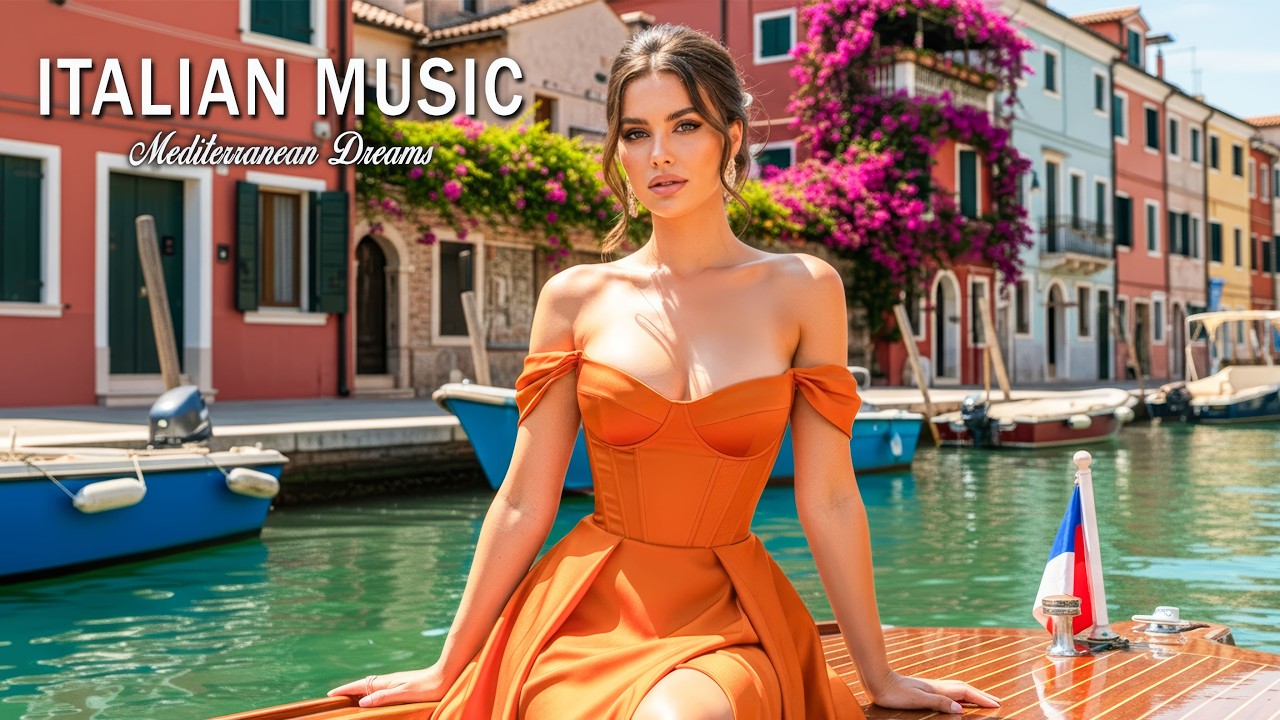 Peaceful Morning in Italy 🌅 Romantic Mediterranean Music & Venice Canal Views 4K