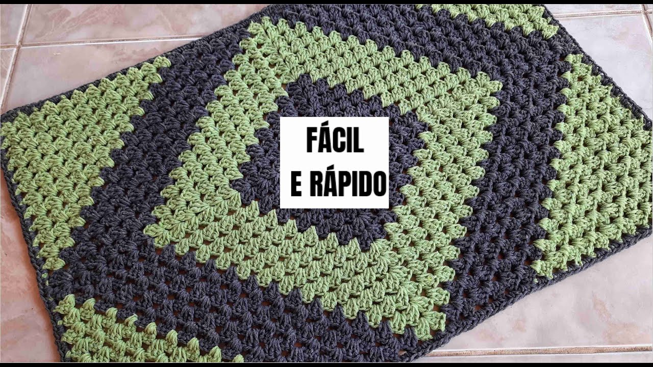 TAPETE DE CROCHÊ PATCHWORK FÁCIL