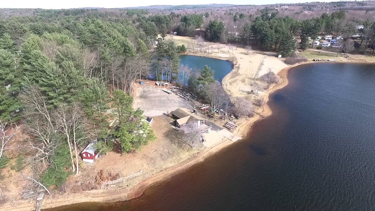 drone tour of lake wickaboag west brookfield ma