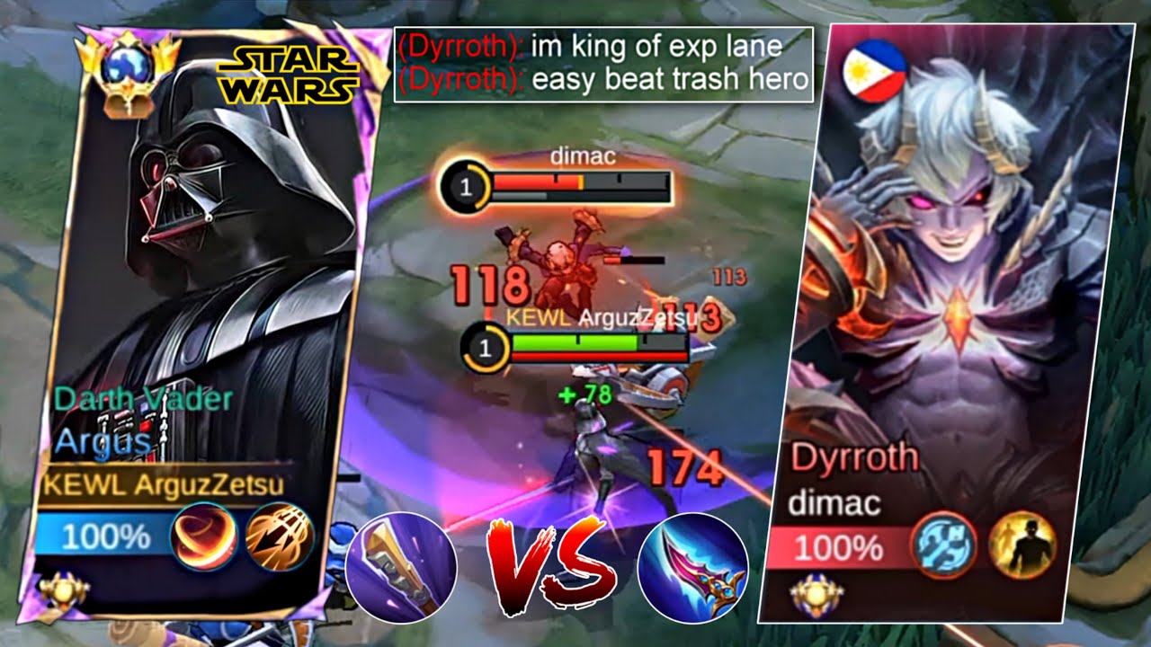 ARGUS VS GLOBAL DYRROTH | NEW LIFESTEAL KING VS IMMORTAL KING - MOBILE LEGENDS