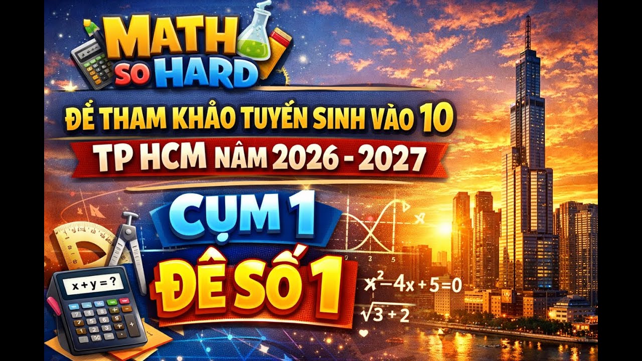 ĐỀ 1 CỤM 1 - TOÁN TUYỂN SINH 10 CHƯƠNG TRÌNH MỚI NĂM 2026 2027 CHO 2K11