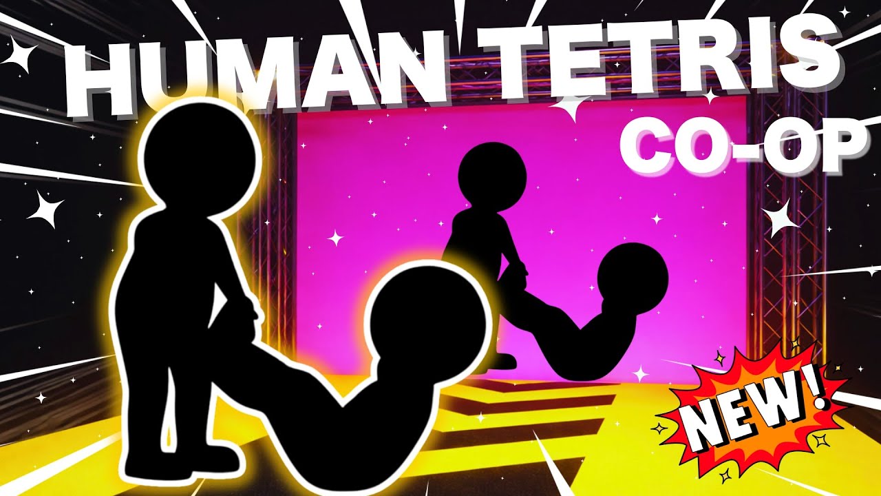 HUMAN TETRIS 2 Player Challenge | Immersive Interactive Warm Up | Can You Fit The Shape?