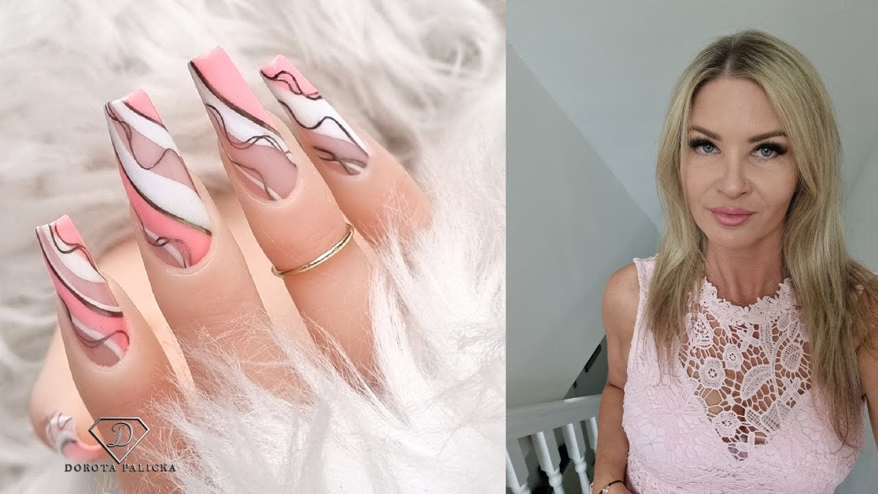 Chrome line work nails. 🤗 Simple nail art for beginners.