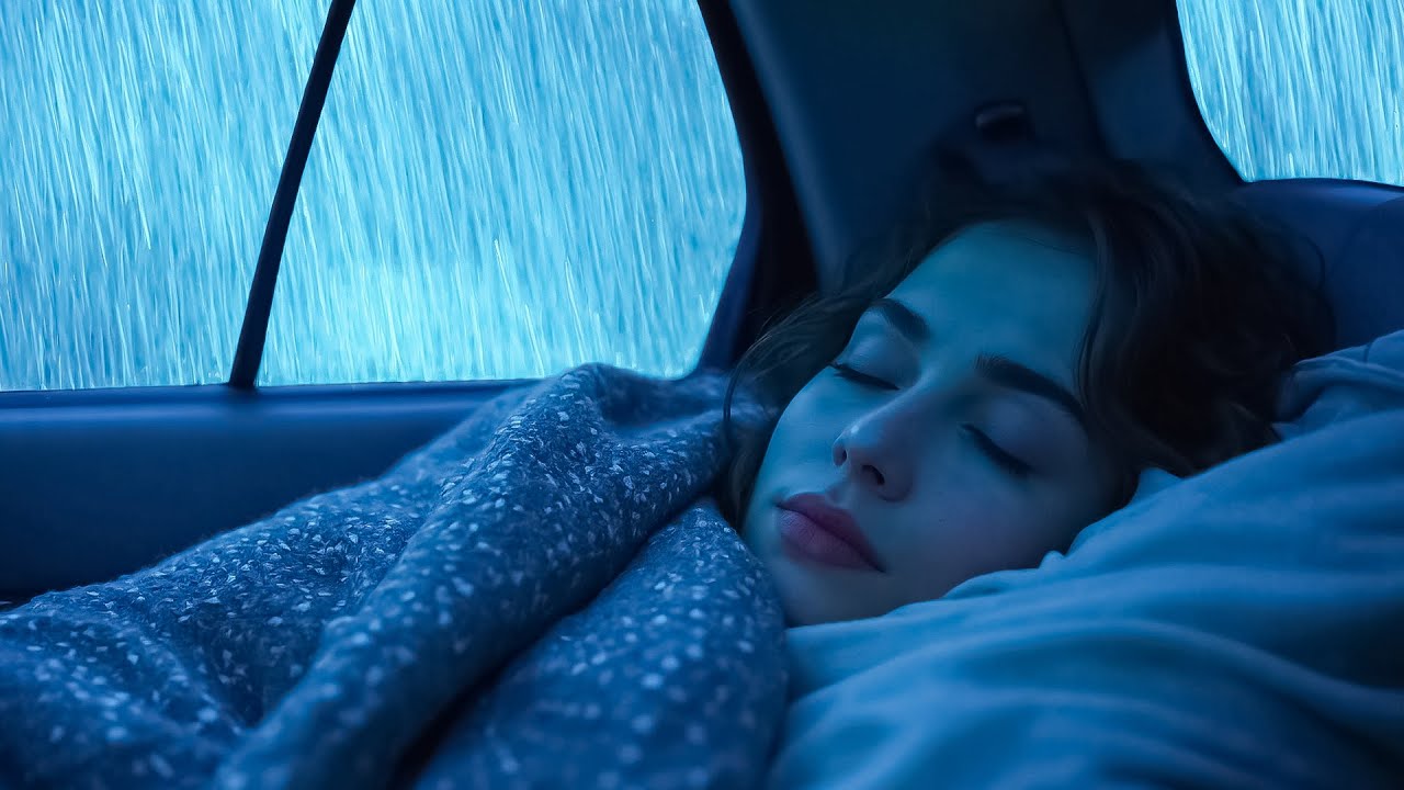 Pare de Pensar Demais: Chuva Forte e Trovões no Carro em uma Tempestade Selvagem à Noite
