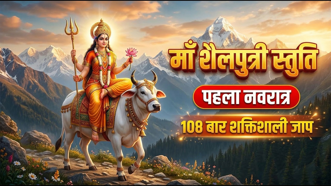 नवरात्रि का पहला  दिन: माँ शैलपुत्री स्तुति 108 जाप | Kailash Raaga | Maa Shailputri Stuti