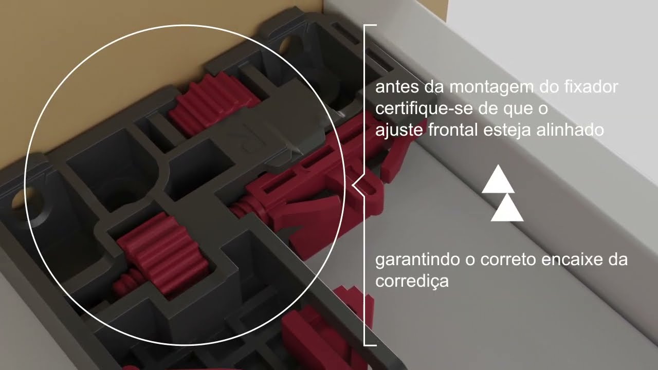 Corrediça Embutida Soft Closing Sincronizada 3D #Hardt