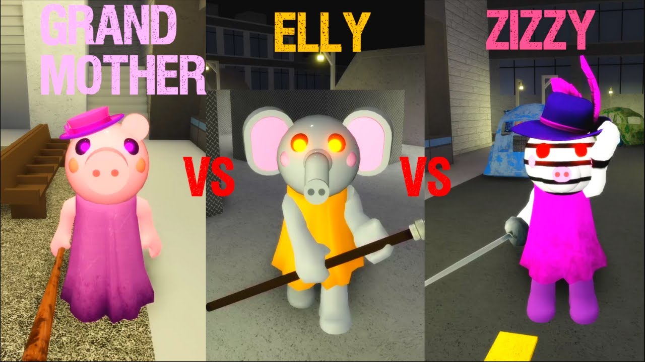 GRANDMOTHER vs ELLY vs ZIZZY ROBLOX PIGGY 로블록스 피기 그랜드마더 vs 엘리 vs 지지