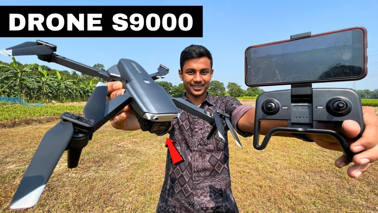 DRONES WALLAH S9000 DUAL CAMERA DRONE WITH OPTICAL FLOW POSITIONING HOLD UNBOXING & REVIEW